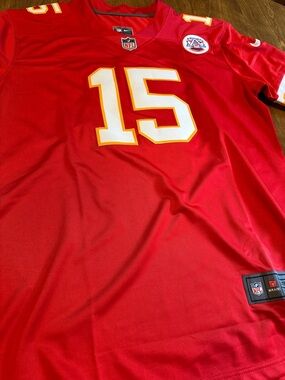 NFL Red On-Field Jersey Tag Detail